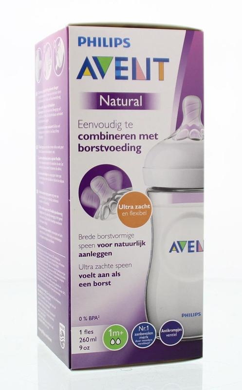 Avent Zuigfles natural 260ml incl speen (1 st) Top Merken Winkel